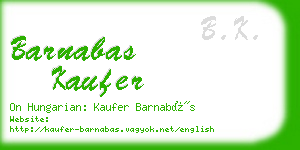 barnabas kaufer business card